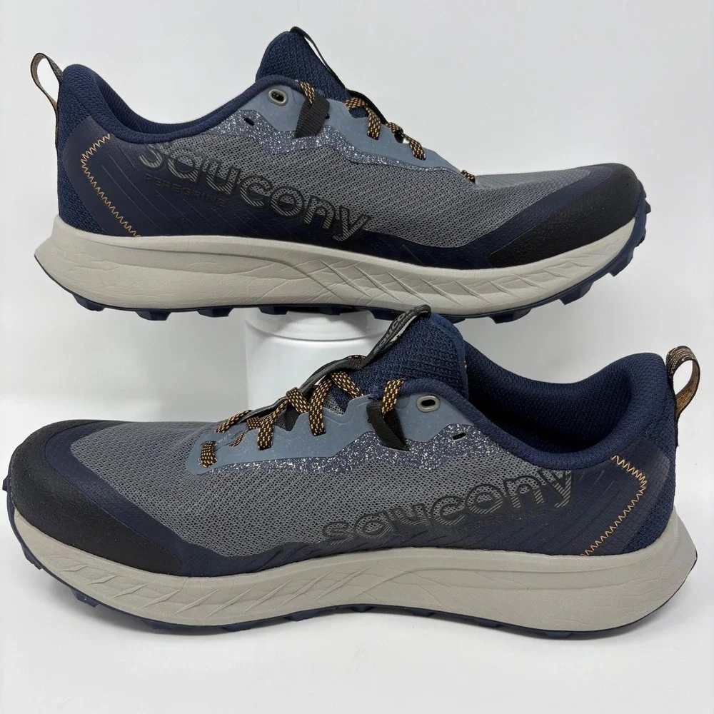 Saucony Peregrine 15 Men's Size 11.5 Navy Grey Running Shoes (S20990-162)